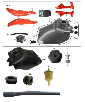 KANUNİ ATV200 OFFROAD 2020 YAKIT DEPO DEKORATİF KAPAK SAĞ ALT